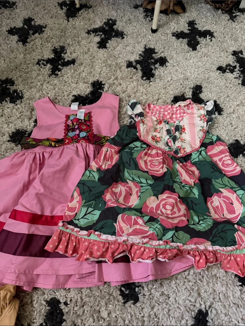 2 Matilda Jane Dresses | Size 4 Girls Pink Floral & Solid Pink Dress Set